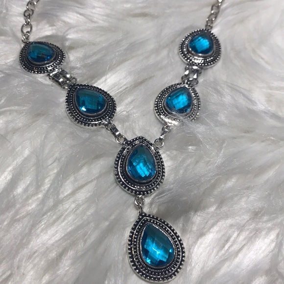Jewelry - Sterling Silver & Light Blue Topaz Necklace